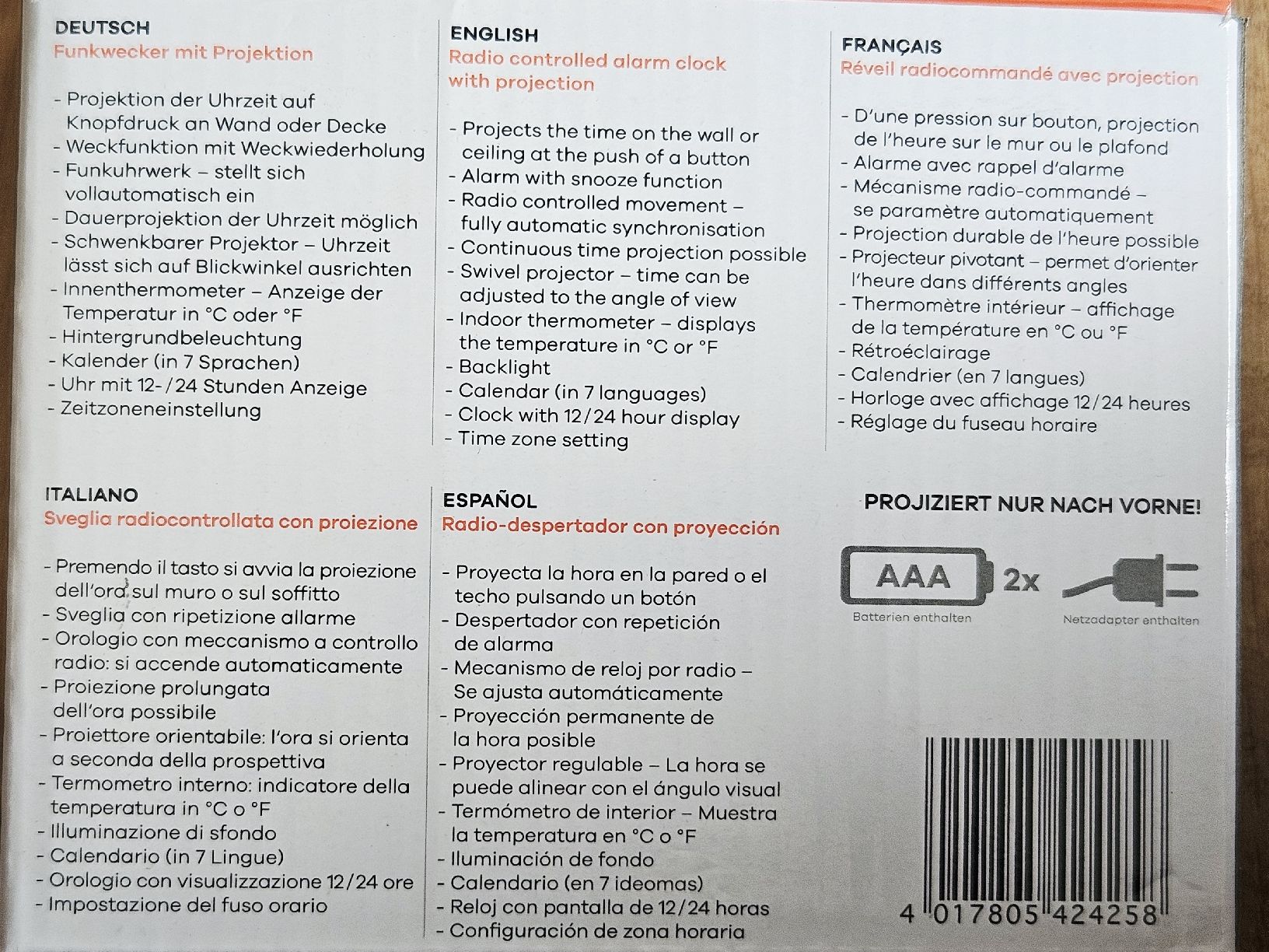 Sveglie: Mebus Funkwecker mit Projektion - Originalverpackt. – Nuovo e nell'imballaggio originale da Neftenbach venduto da Wummwila 1