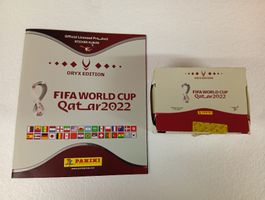Panini Qatar 2022 Oryx Ed., Leer Album + Box mit 107 Tüten