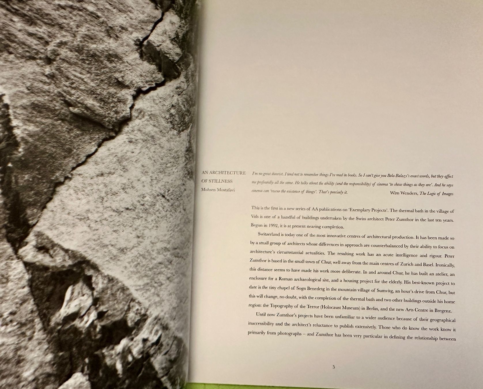 Libri: Peter Zumthor: Thermal Bath at Vals. 1996 – Usato da Zürich venduto da allp 2