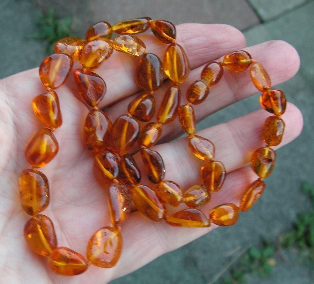 Ketten: ♥ ELEGANT / KETTE / Baltischer Bernstein / OLIVEN / COGNAC – Neu (gemäss Beschreibung) aus Derendingen von Editka 6