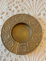 Alter Aschenbecher Messing Massiv Verziert 13cm
