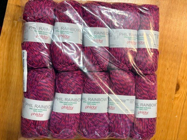 Lana: 10 PELOTES PHIL RAINBOW PETUNIA – Usato da Bevaix venduto da Kiwi077