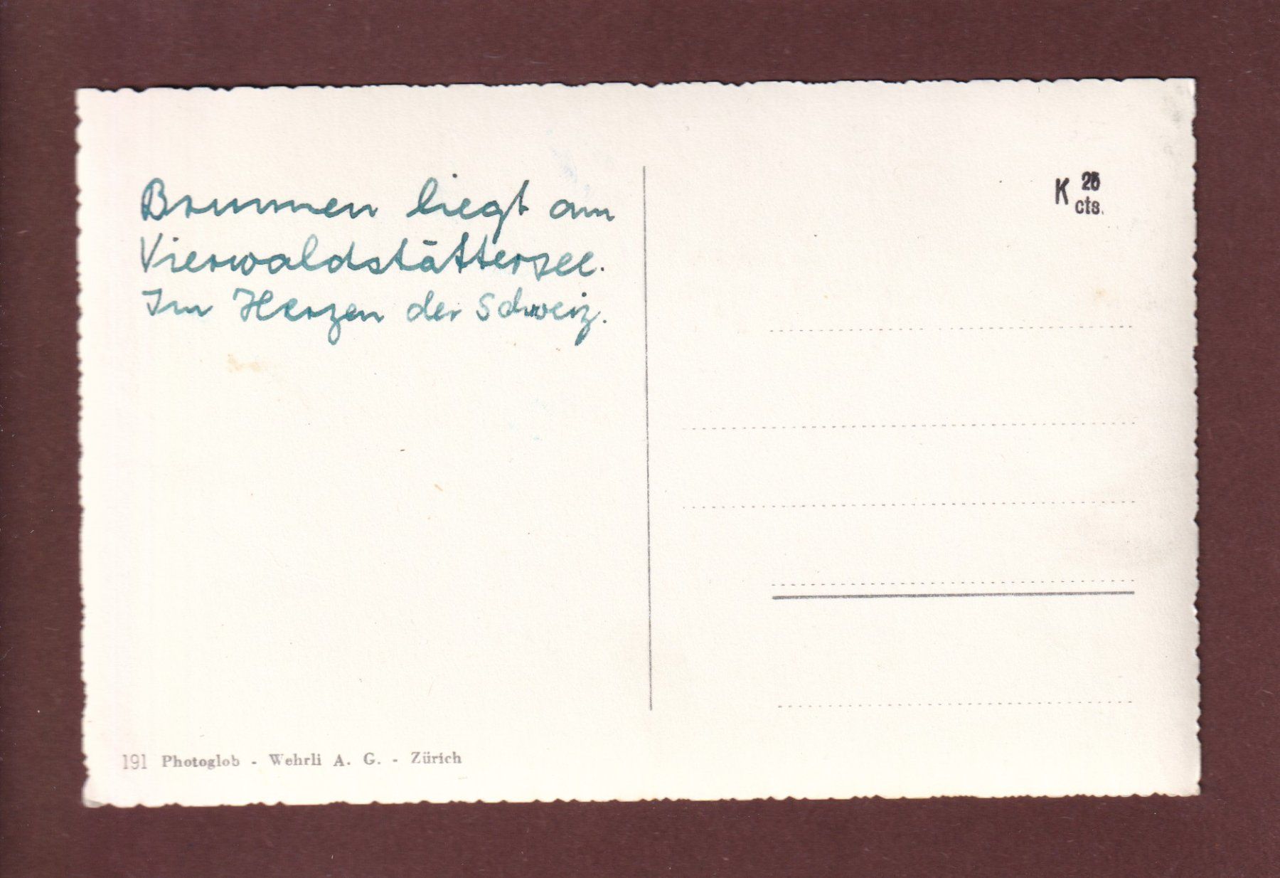 Cartoline postali: BRUNNEN - 4 Bilder – Usato da Pully venduto da nicecards 1