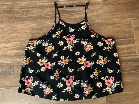 Forever21 Top Blumenmuster schwarz Gr. XL