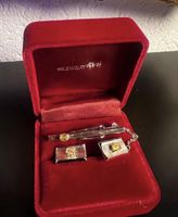 Krawattennadel Set mit Manschettenknöpfe, Vintage Cufflinks
