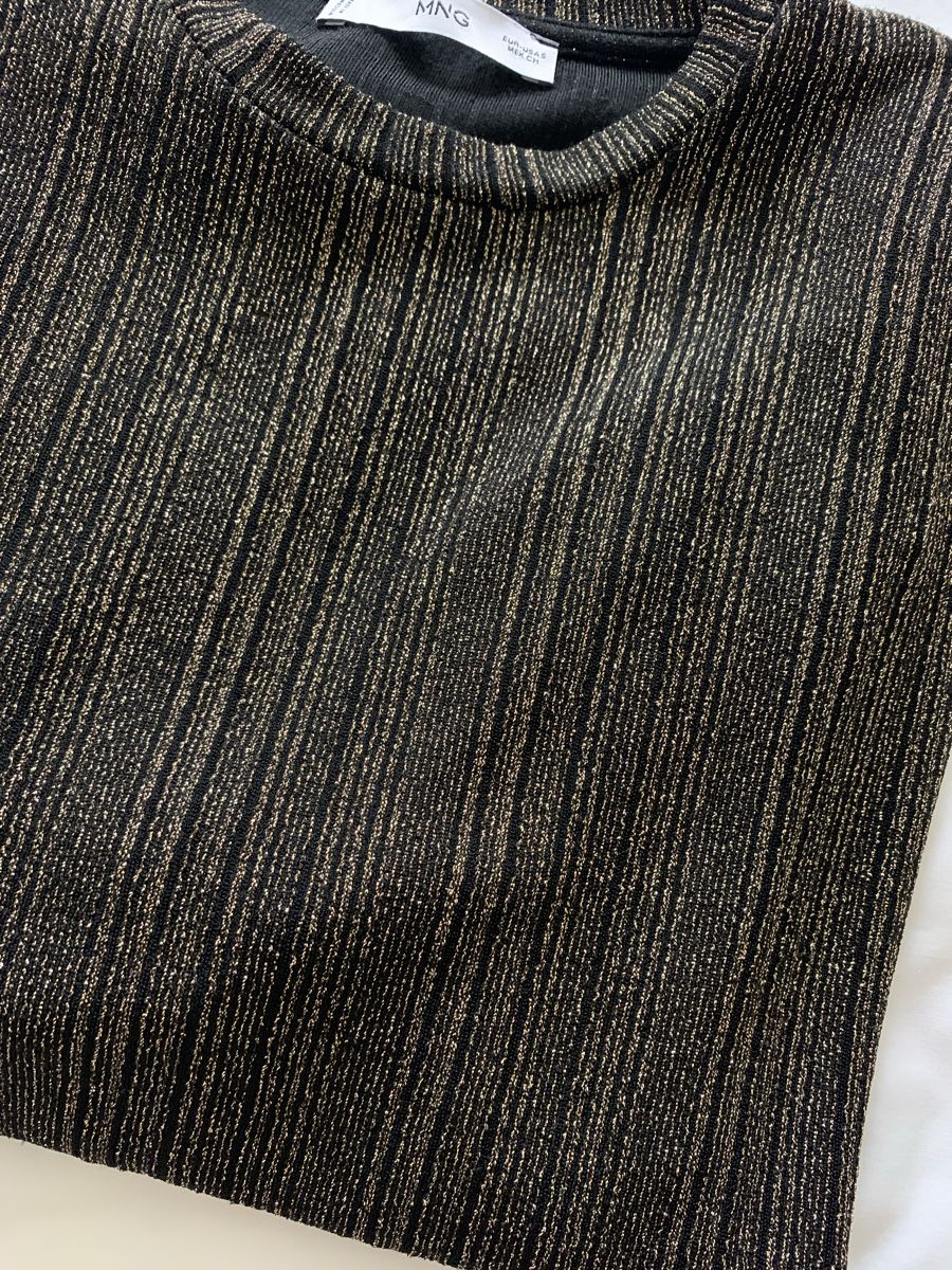 Mango Top: Pull neuf noir et doré taille S – Nuovo e nell'imballaggio originale da Gland venduto da TallyEva 6