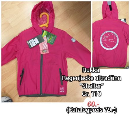 Neue RUKKA Windjacke Regenjacke ultradünn Grösse 110