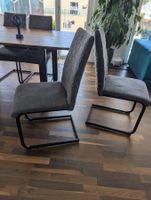 Esszimmerstühle Freischwinger dunkelgrau 8 Stk. Gebraucht