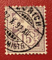 KREUZ WERTZIFFER 64A VOLLSTEMPEL ZÜRICH RÄMISTRASSE 1892