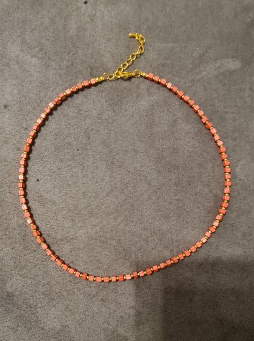 Catenine: Handgemachte Halskette gold/pink – Nuovo e nell'imballaggio originale da Grafstal venduto da sel_yil