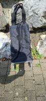 Einkaufstasche mit Rollen schwarz floral bedruckt leicht ...