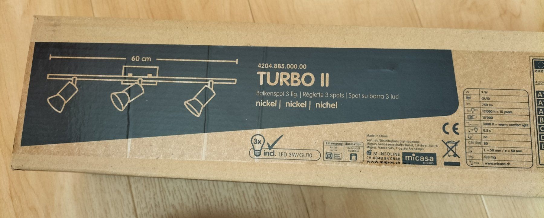 Micasa Lampadari & plafoniere: Balkenspot 3-flammig – Nuovo e nell'imballaggio originale da Urswil venduto da fab_ydv7 1