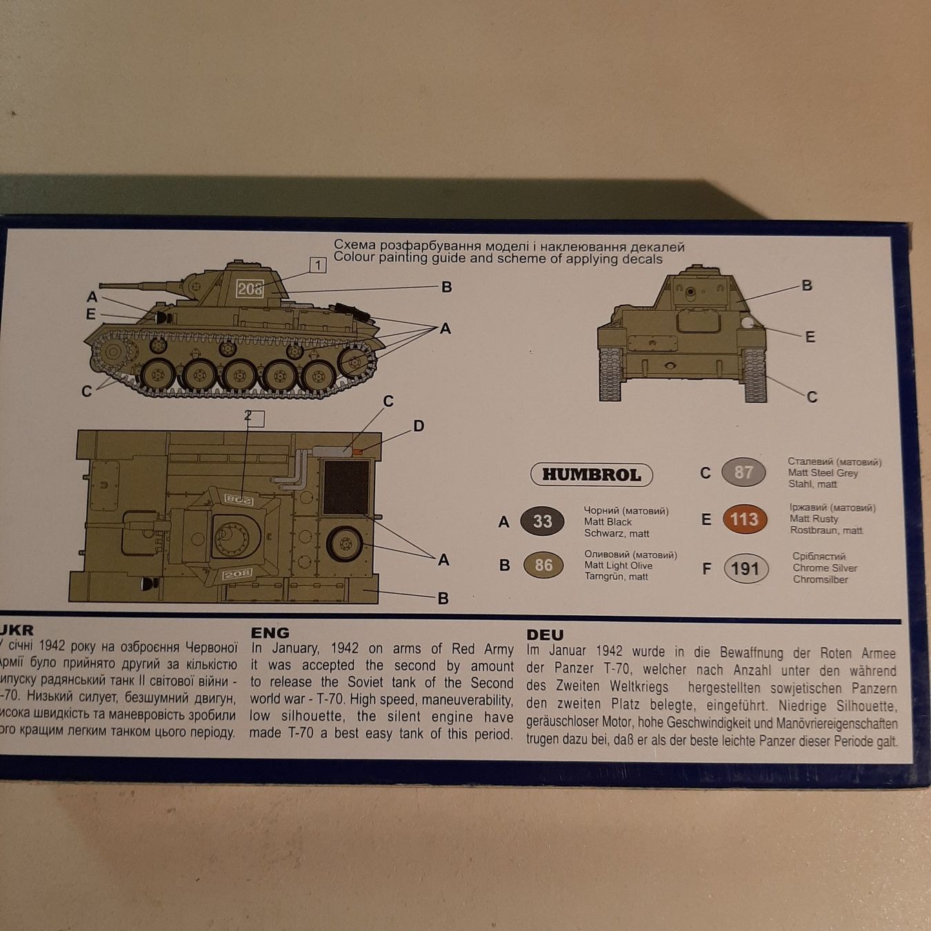 Modellbausätze & Standmodelle: 812 ... T-70 M Panzer ... UM 306 – Neu (gemäss Beschreibung) aus Bonstetten von Benibanny59 1
