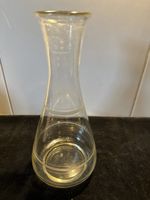 1920 antike Glaskaraffe mit Gravur, 26cm hoch 1 Liter Nw3