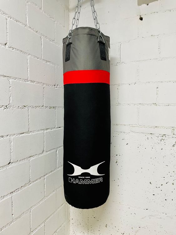 Kinder Boxsack 9 Kg - 60 Cm Schwarz-Rot, Inkl. Aufhängung