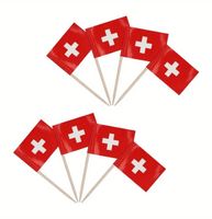 100 Schweizer Fahnen Zahnstocher Deko 1. August🇨🇭