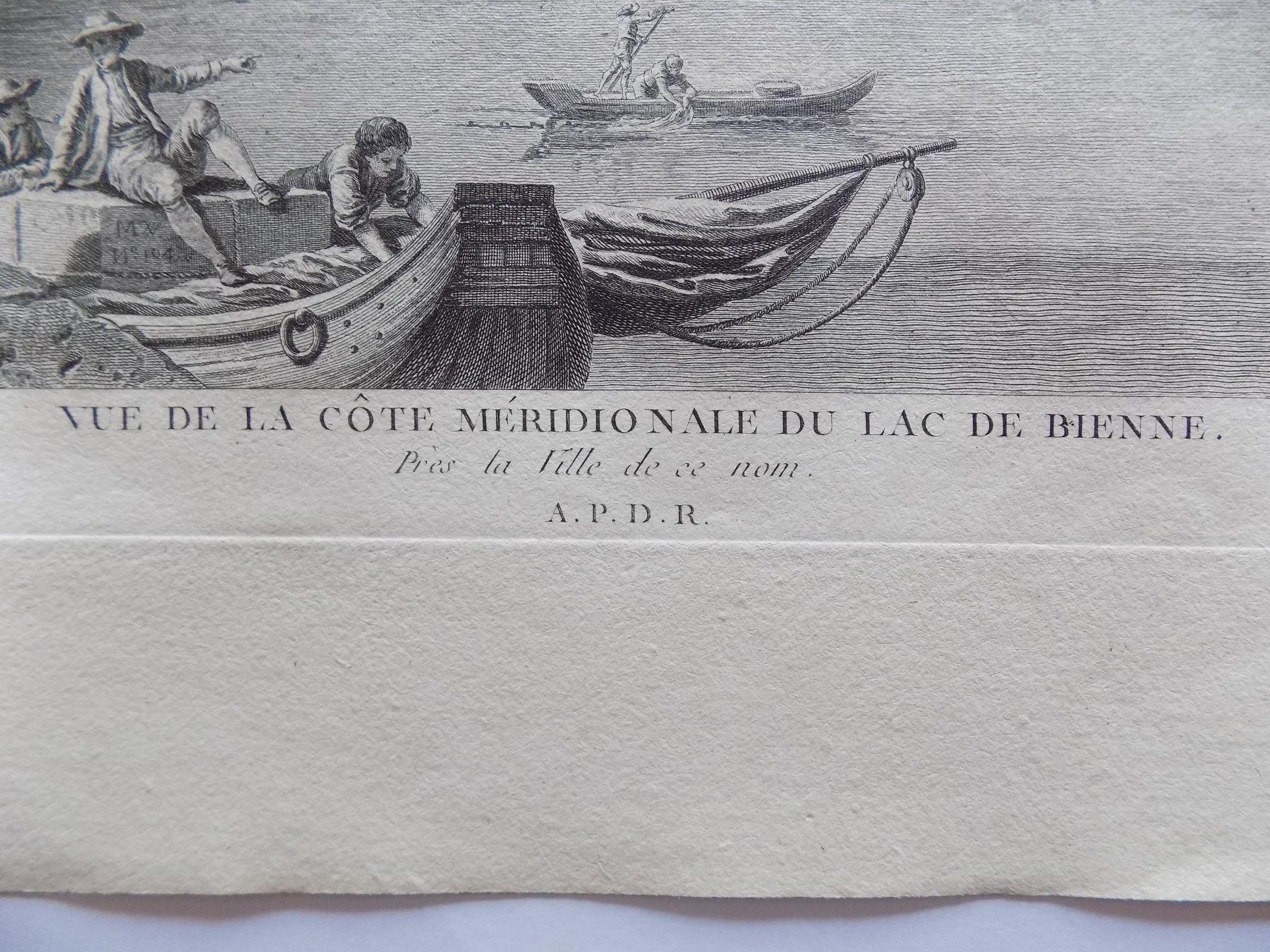 Gravures: Vue du Lac de Bienne Bielersee – D'occasion à Risch par Antikfee 2