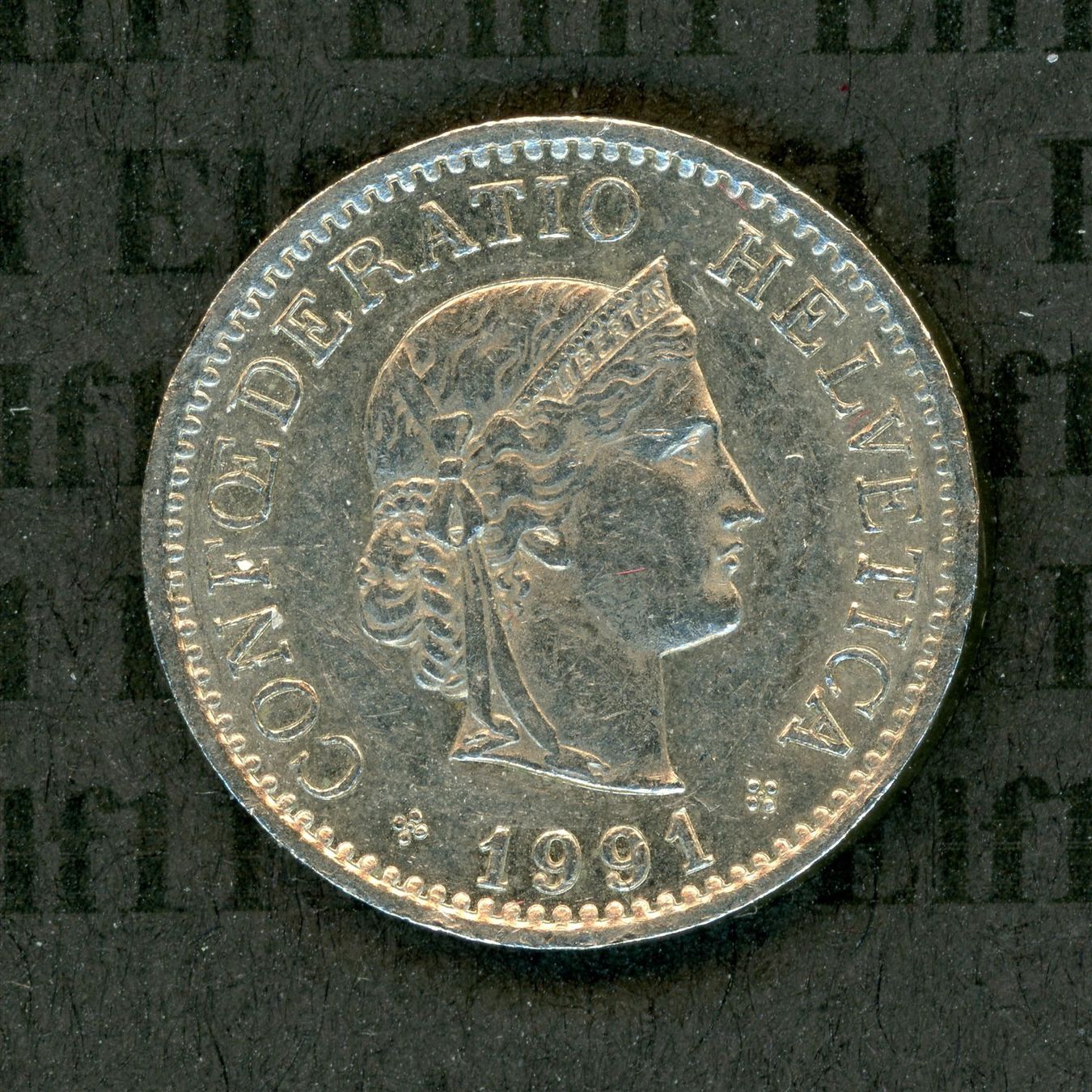 Tutti le monete: CHF___0.10 1991 -vz 10 Rappen – Usato da Widnau venduto da Elf11