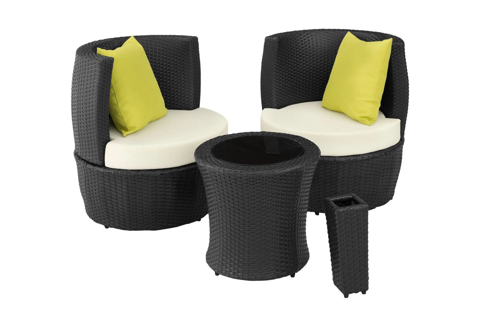 Sofas: Rattan Sitzgruppe Nizza schwarz Lounge – Neu (gemäss Beschreibung) aus Steinhausen von  3