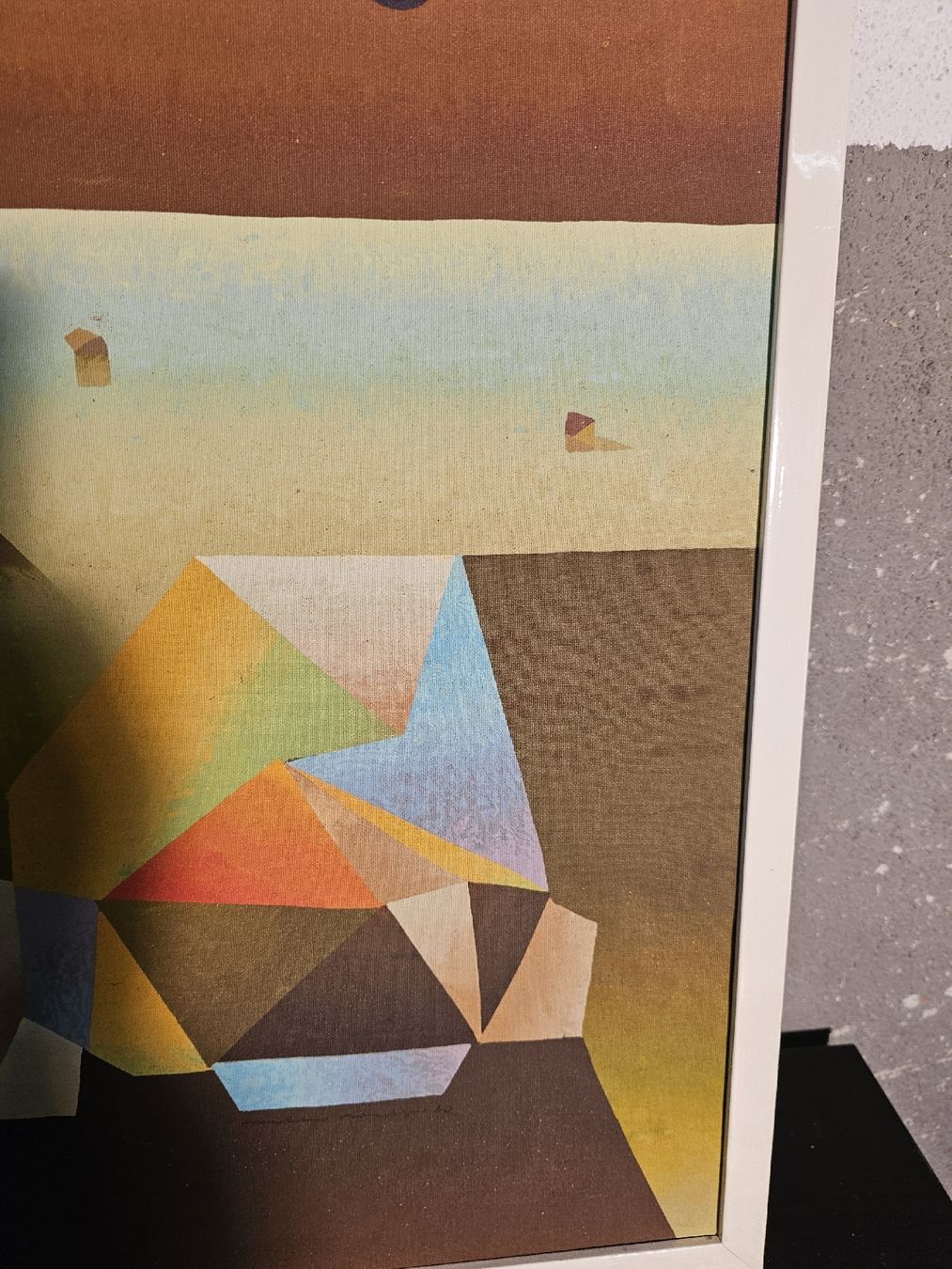 Grafica & Litografie: Abstraktes Gemälde mit geometrischen Formen, gerahmt – Usato da Meisterschwanden venduto da Luluku 4