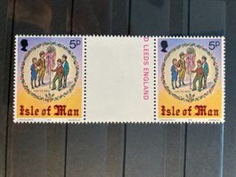Insel Man 1978 Weihnachten Zwischensteg-Paar postfrisch
