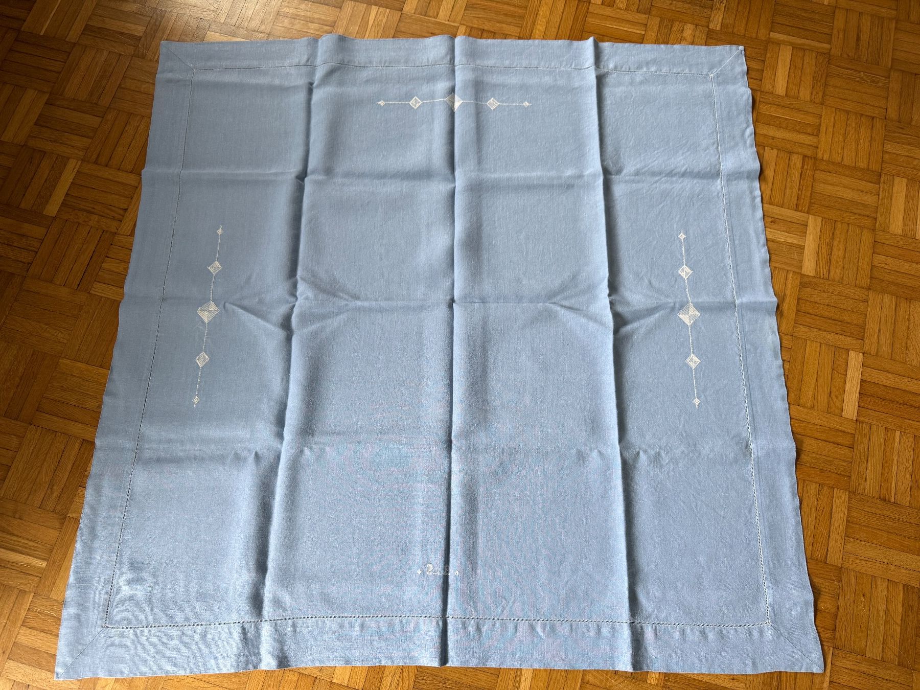 Altra biancheria da tavola: Hellblaue Tischdecke mit Monogramm A.S., Vintage Stil! – Usato da Erstfeld venduto da Uhu1980 4