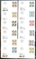 1986-87 / Schweiz FDC Viererblock - Postbeförderung