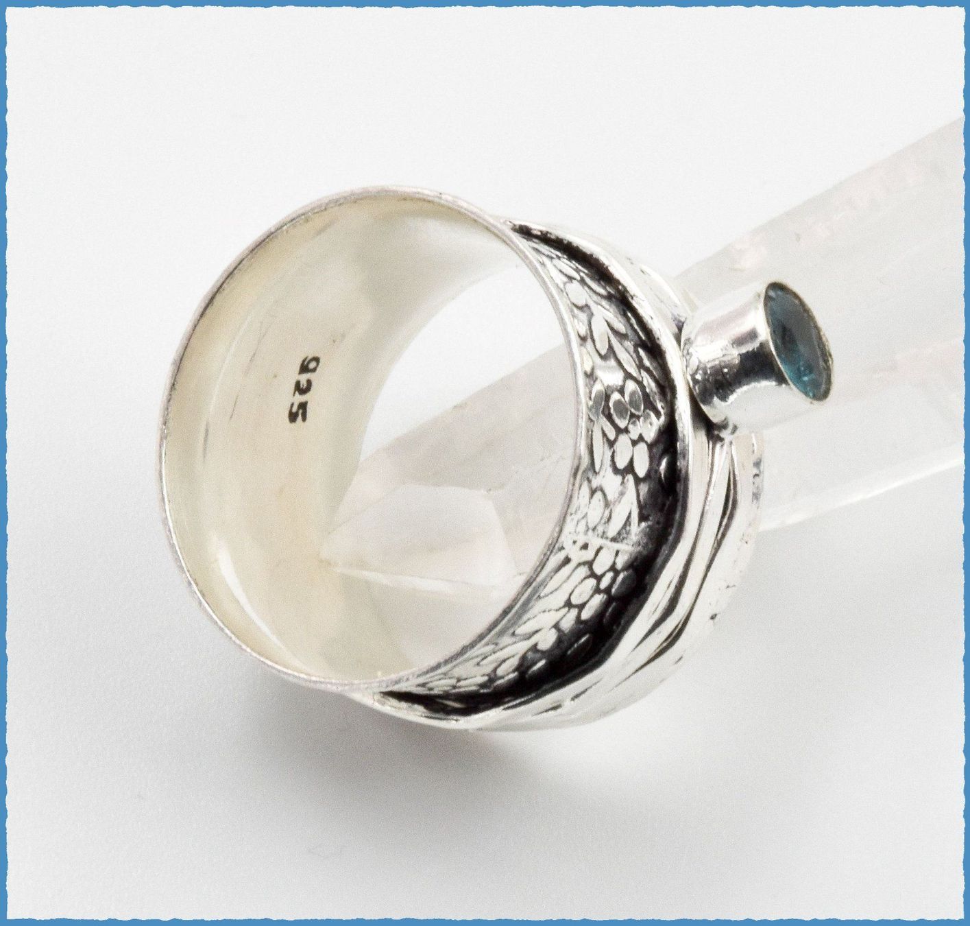 Anelli: ♛ Blue Topas 925 Silberring – Nuovo e nell'imballaggio originale da Oberglatt ZH venduto da Hot-Spot 1