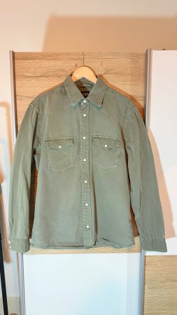 Zara Jeanshemd Olive Grösse L