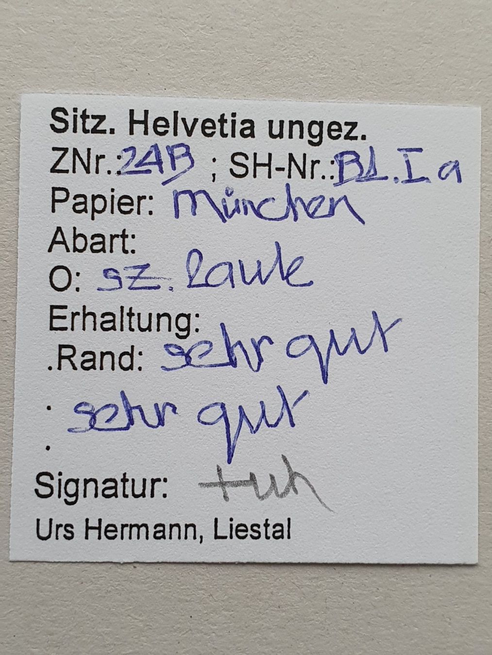 Tutti i francobolli: Strubel 24B mit Befund Kat. 140.- – Usato da Balgach venduto da SIMEON27 2