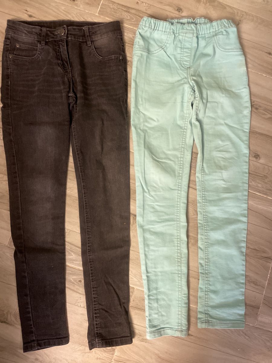 Hosen: 2 Mädchen Sommer stretch Jeans, Top Zustand, Gr. 152 – Gebraucht aus Obergerlafingen von cabo4