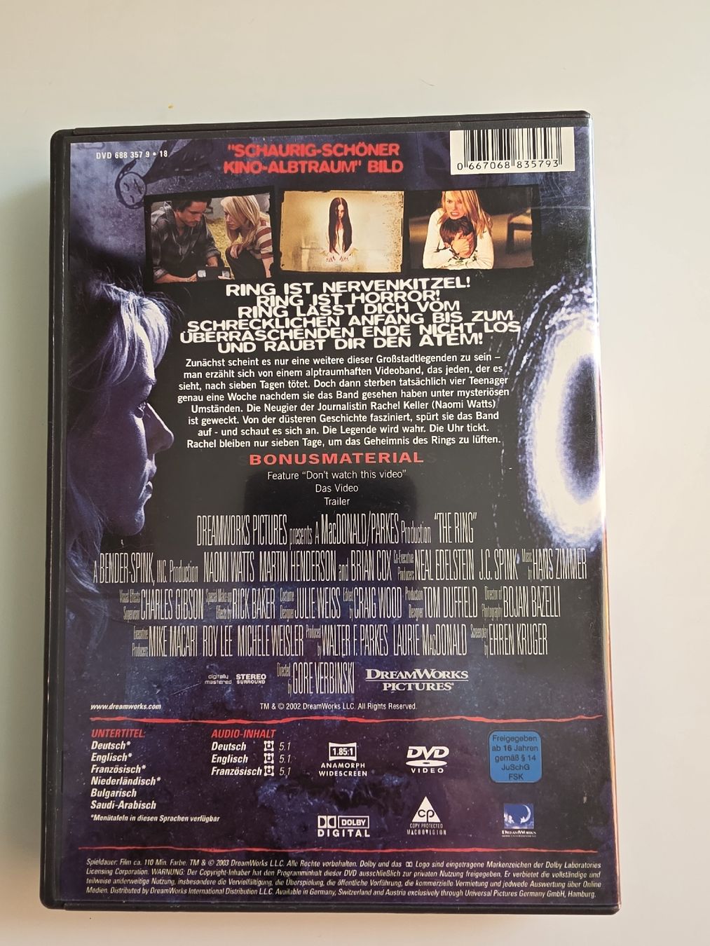 Alle DVDs: DVD Film "The Ring" – Gebraucht aus Alberswil von mario889 1