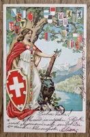 Helvetia Wappenschild 1903,n. Luzern z.Ph.Muff,Uhrengeschäft