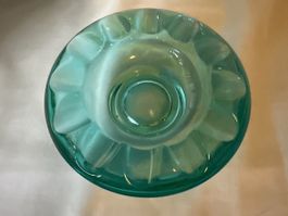 Schöner Vintage Aschenbecher Glas türkis Deko 70er
