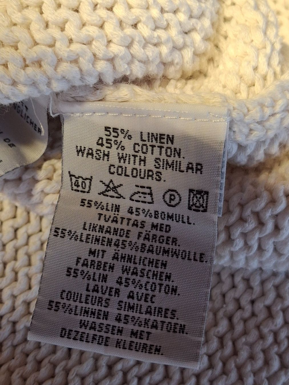 H&M Pullover & Sweatshirts: Pull blanc taille L marque H&M 45% coton et 55% lin – Gebraucht aus Villiers von san_jn5w 4