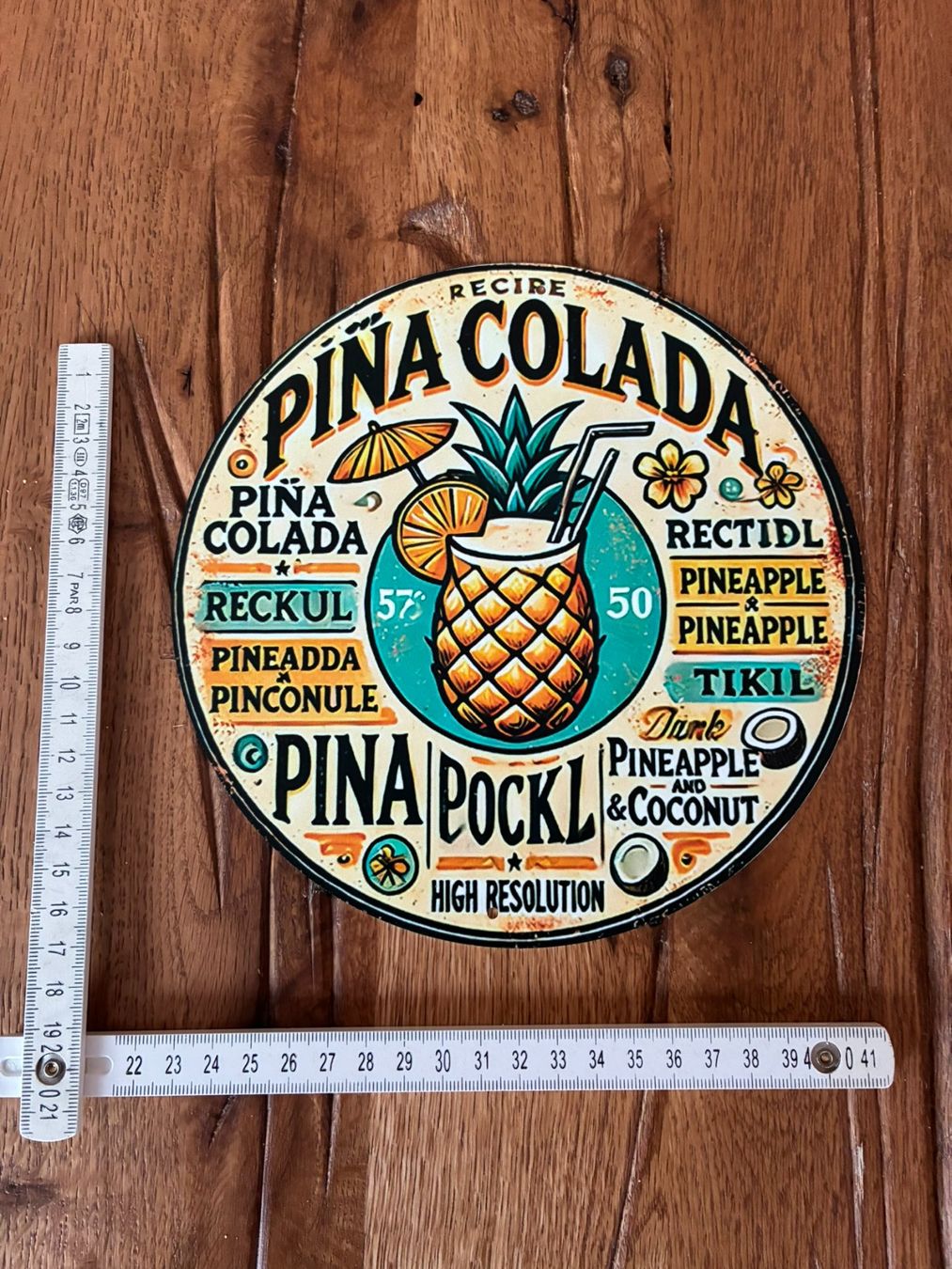 Insegne: Pina Colada - Schönes Blechschild - neu – Nuovo e nell'imballaggio originale da Bremgarten AG venduto da Eurotiz 1