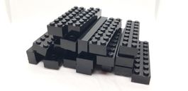 Lego 20 Stk. Brick 2x8 schwarz (new)