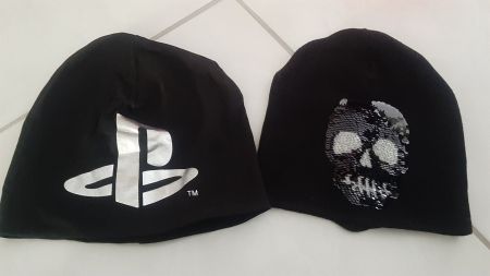 K..116 R) Playstation Totenkopf Kappe ca. Gr. 134 / 152
