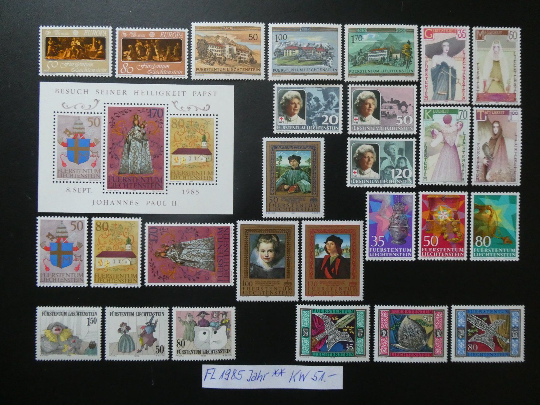 Tutti i francobolli: FL 1985 Jahr postfrisch zu 10% Katalog!! – Usato da Lausen venduto da Herbamare01