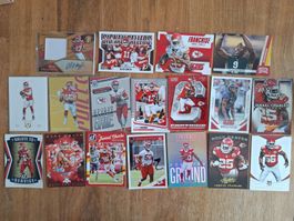 18 NFL Trading Cards der Kansas City Chiefs