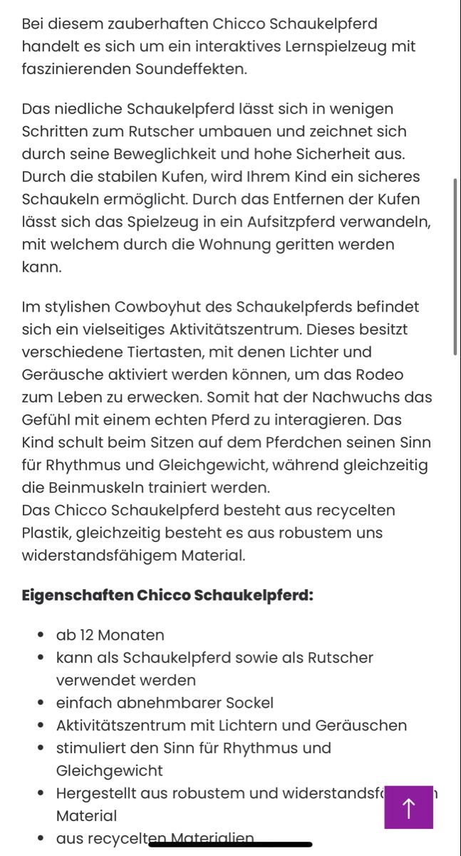Chicco Altre altalene da giardino: Chicco Schaukelpferd "Rodeo" – Usato da Suhr venduto da RIE83 4