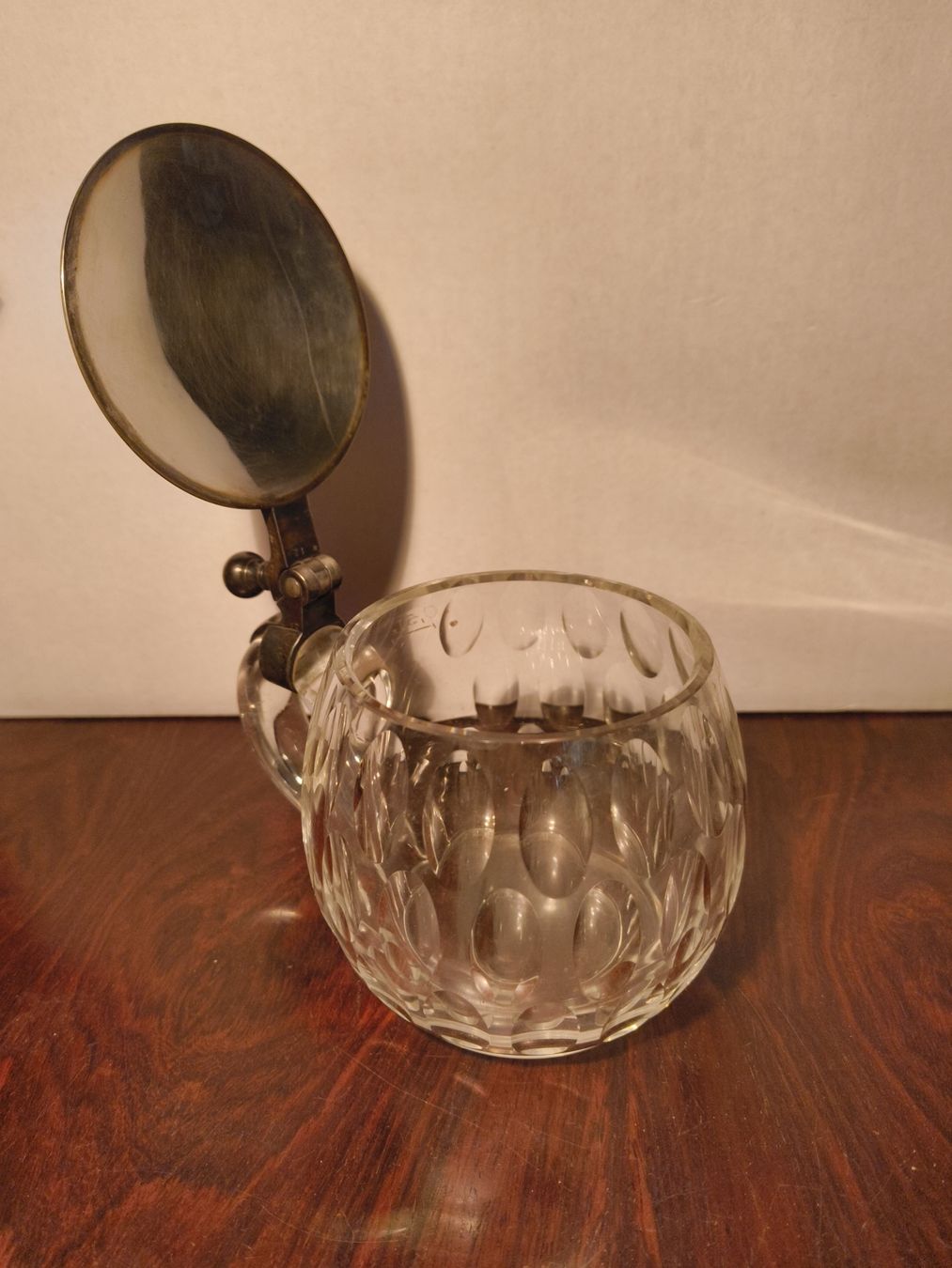 Bicchieri: Antiker Glas Bierhumpen Kristall Glas Versilbert oder Silber – Usato da stettlen venduto da VintageBern_ch 2
