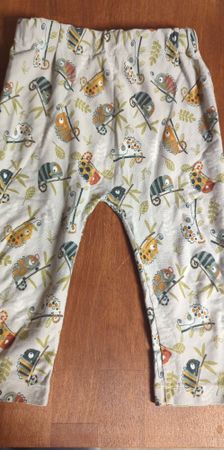 Süsse Baby Hose mit Chamäleon Muster, Grösse 74, Unikat