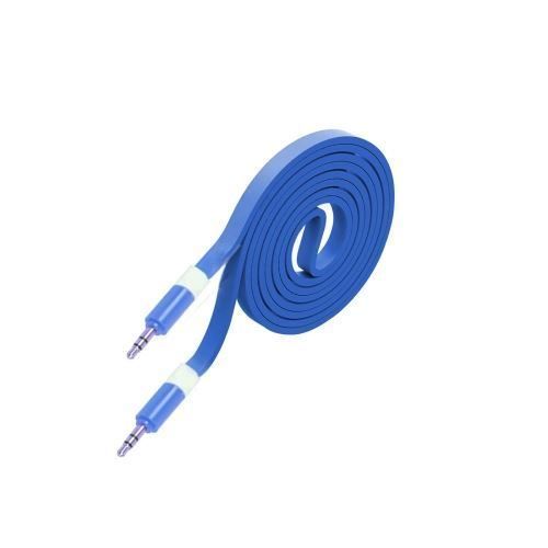 Cavi: Flaches Aux Kabel blau 1.00M – Nuovo e nell'imballaggio originale da Aesch BL venduto da Elektronik_Laden