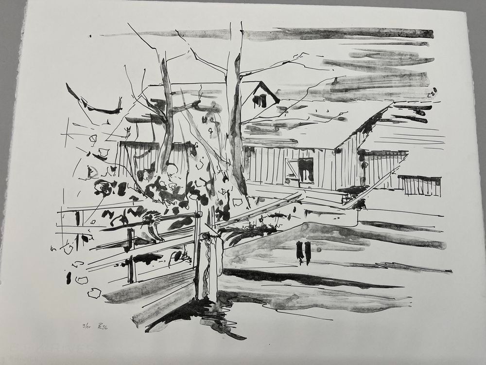 Grafica & Litografie: ROBERT BURKHARD LITHOGRAPHIE SIGNIERT NUMMERIERT – Usato da Gersau venduto da grafik-kunst 4