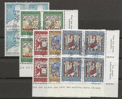 1967 Pro Patria Serie Viererblock ET mit Eckran unten rechts