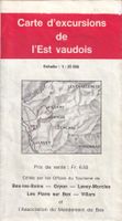 Carte d'excursions de l'Est vaudois 1:25'000 - 1971