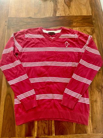 Pull à rayures rouges et blanches Matrix taille M