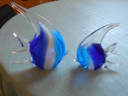 2 Glasfische ca. 13 & 18 cm hoch