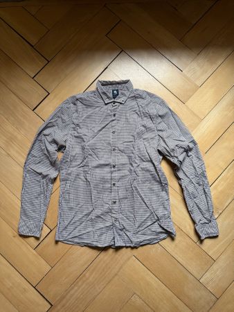 OTTO KERN - Hemd braun-weiss kariert 41/42 (L)